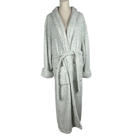 Like new PINE CONE HILL Animal Print (White, Yellow, Gray/Blue) Robe One Size - Picture 1 of 8
